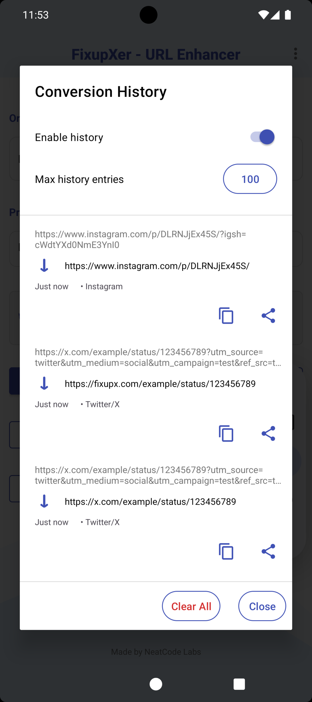 FixupXer Android App History