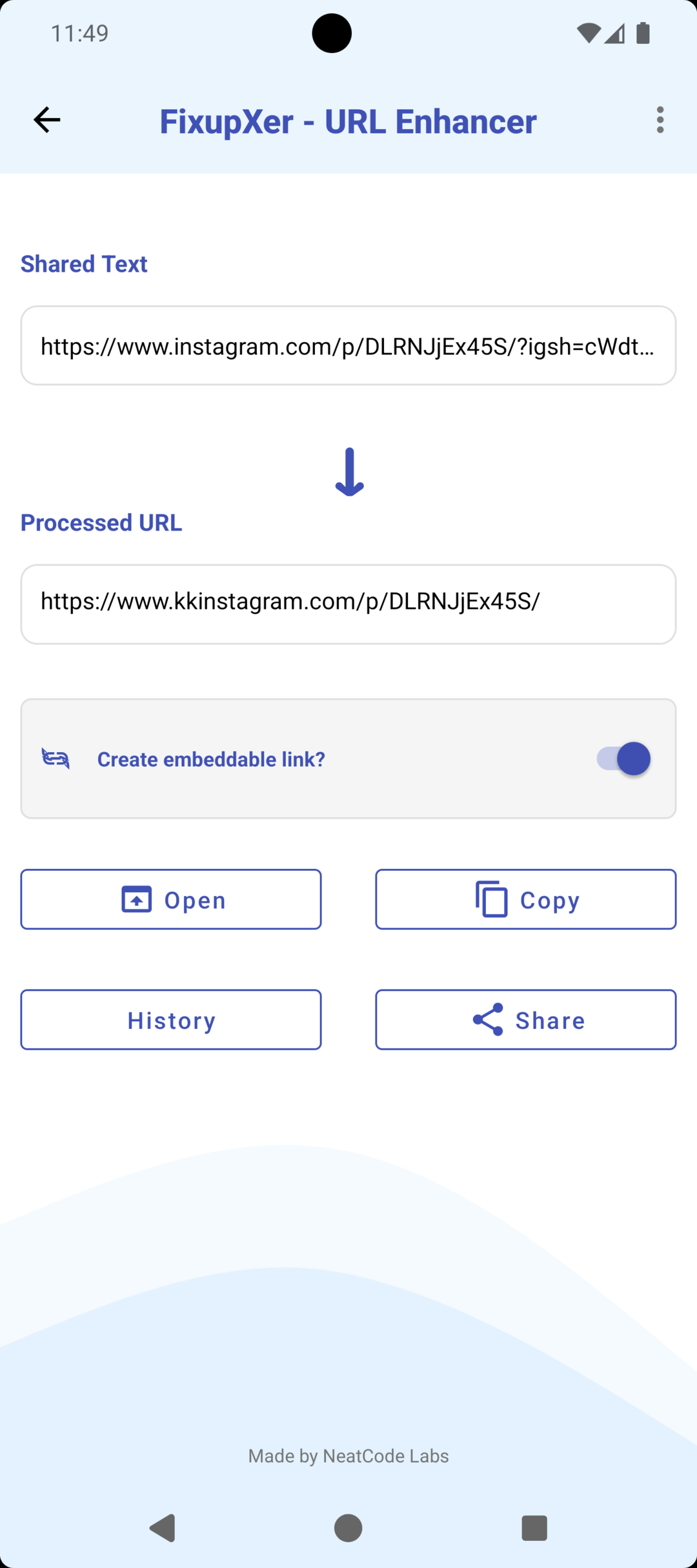 FixupXer Android App Share Screen