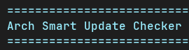 Arch Smart Update Checker Logo