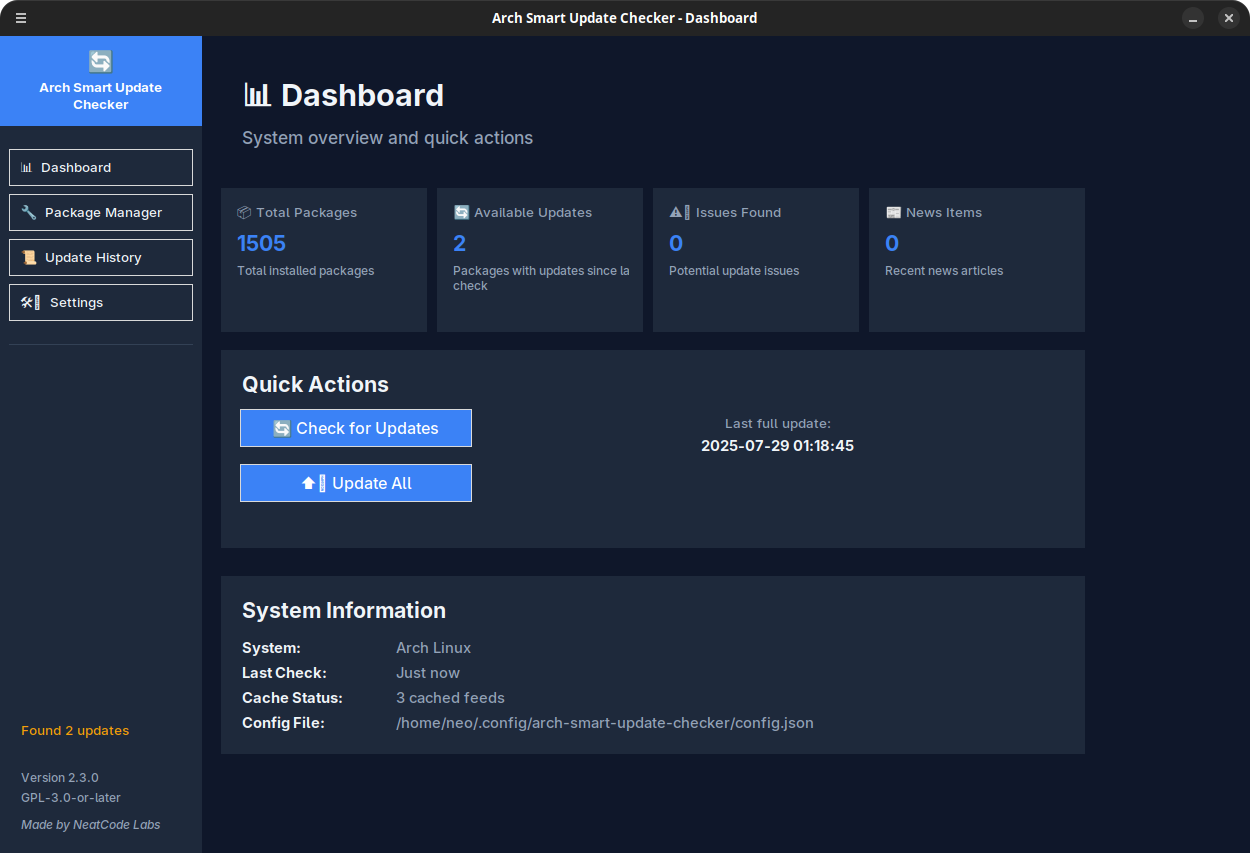 Arch Smart Update Checker v2 Logo